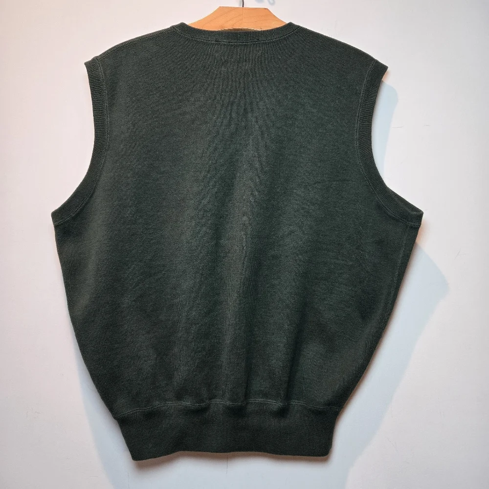 Polo Golf Ralph Lauren Sweater Vest Men's Large Cotton Green - Picture 2 of 7